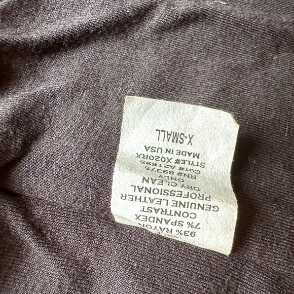 SKY black leather combo tie front cardigan, XS, N - Picture 5 of 5